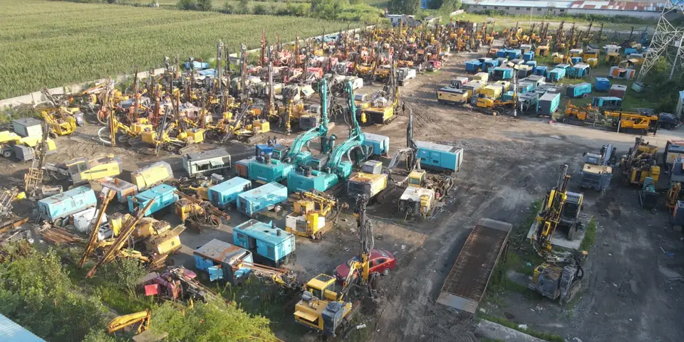 Aerial view of the used equipment inventory yard 2